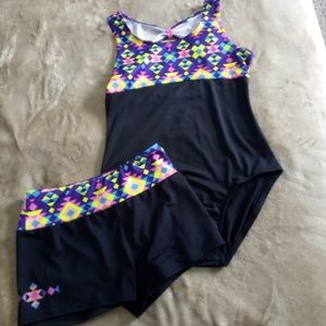 Leotard and shorts